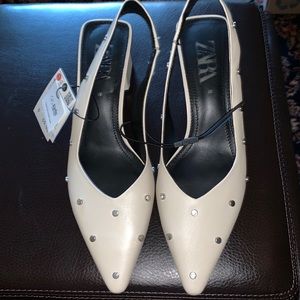 Zara women’s sling back heel with studs